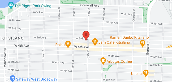 map of 404 2216 W 3RD AVENUE